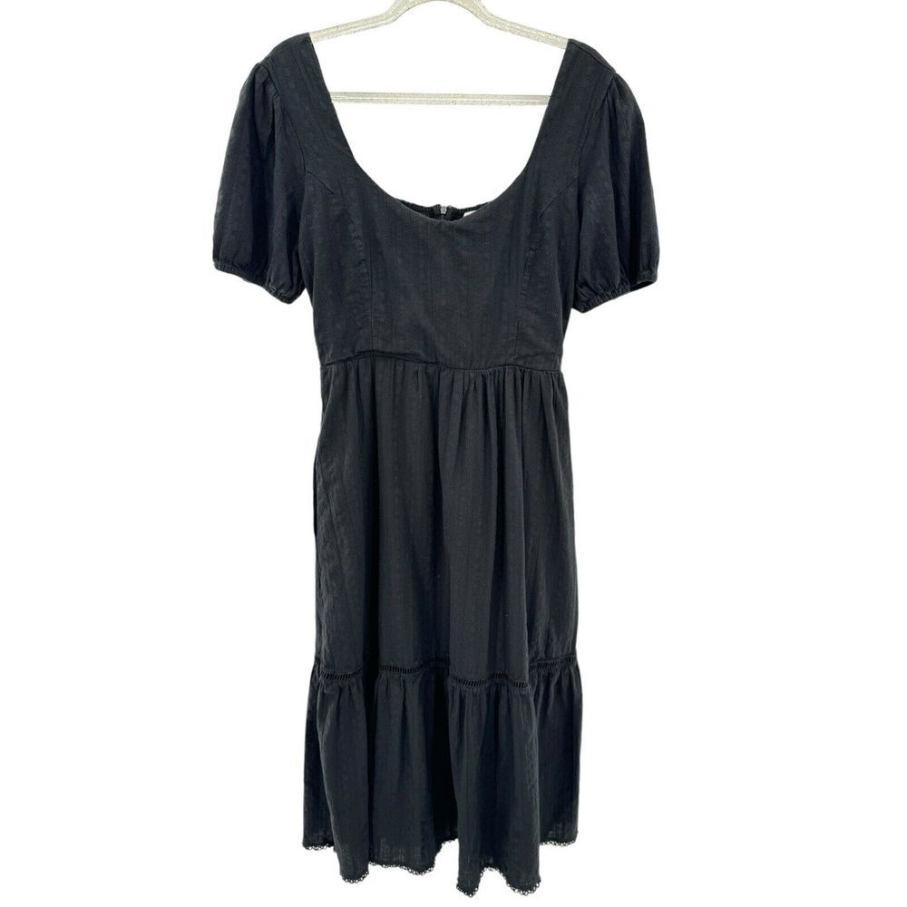 Lost + Wander Womens Sweet Summer‎ Daze Midi Dress Black Floral Size Med Cottage